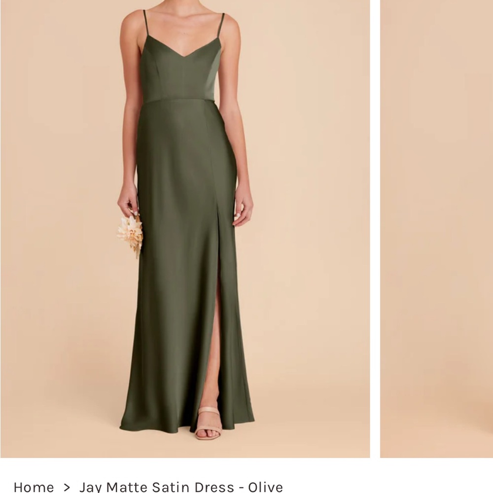 Matte Satin Olive Dress